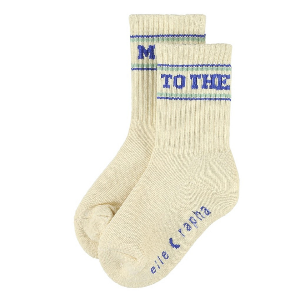 TO THE MOON kids socks