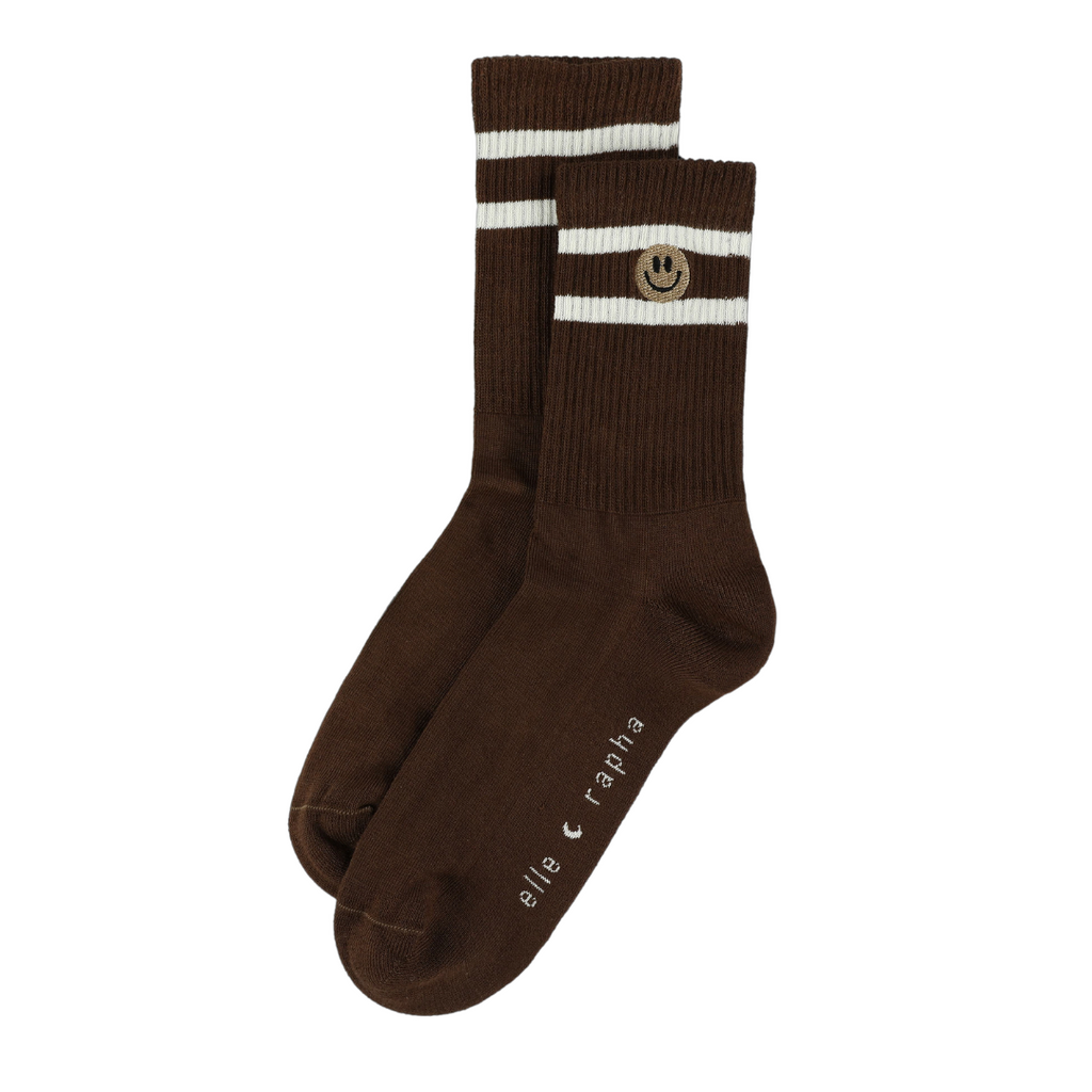 SMILEY socks brown
