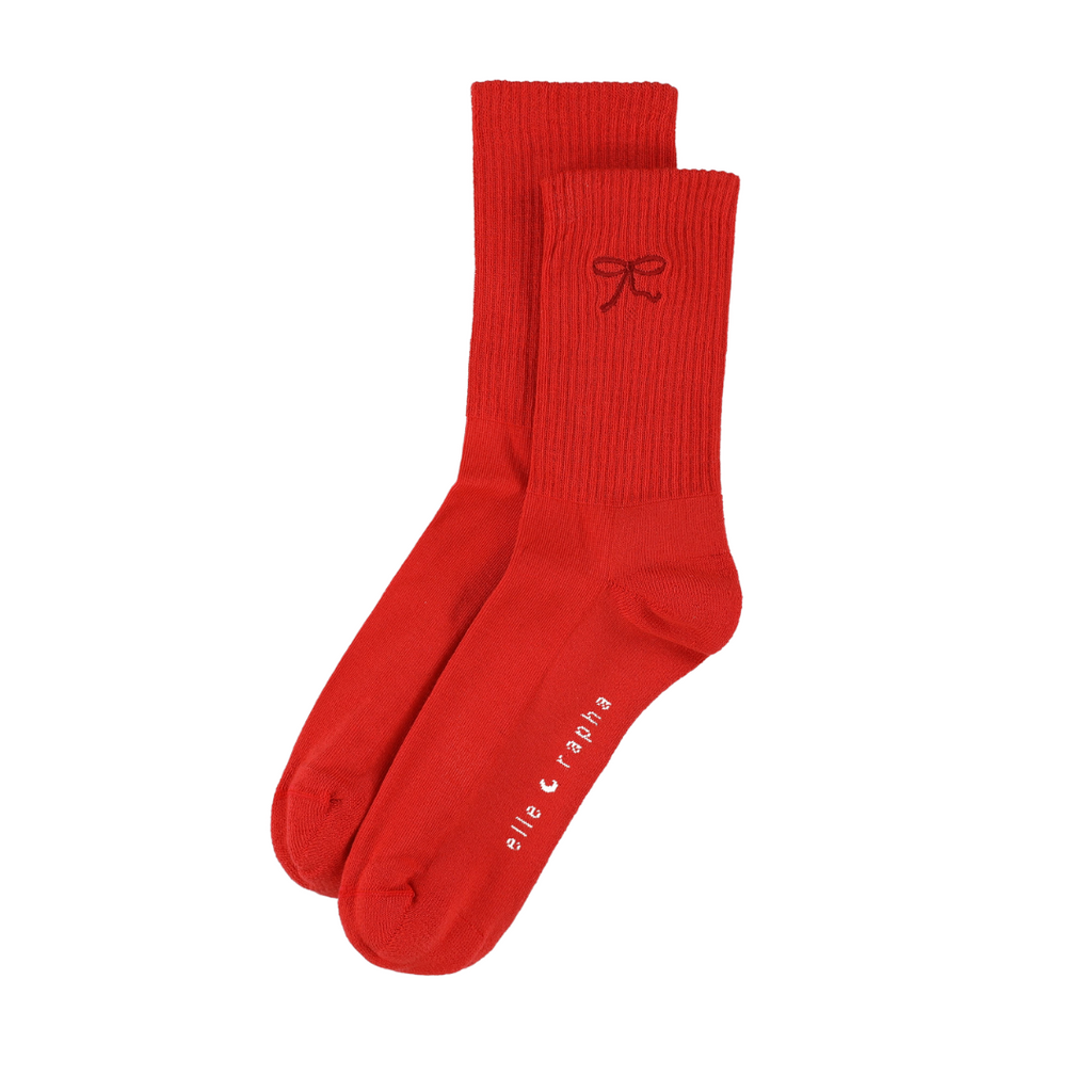 red BOW socks