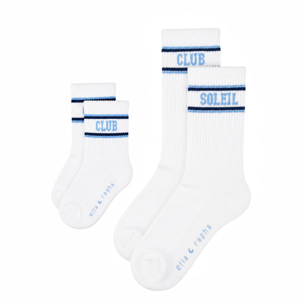 CLUB SOLEIL light blue kids socks