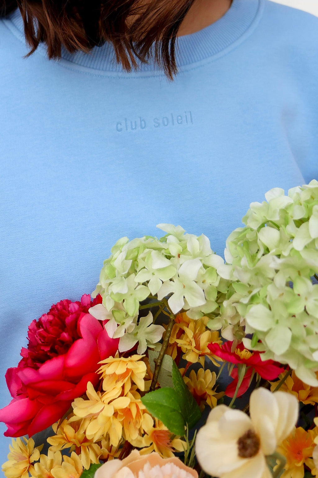 light blue CLUB SOLEIL sweatshirt loose fit