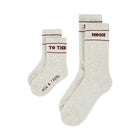grey melange TO THE MOON socks