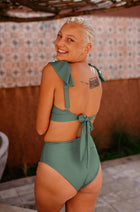 LEOPARD GREEN bikini top