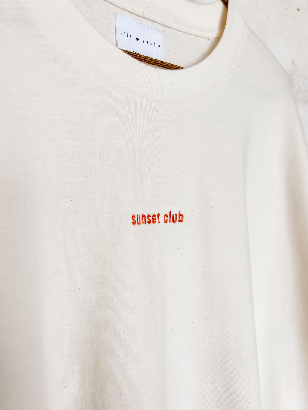 off white SUNSET CLUB loose fit