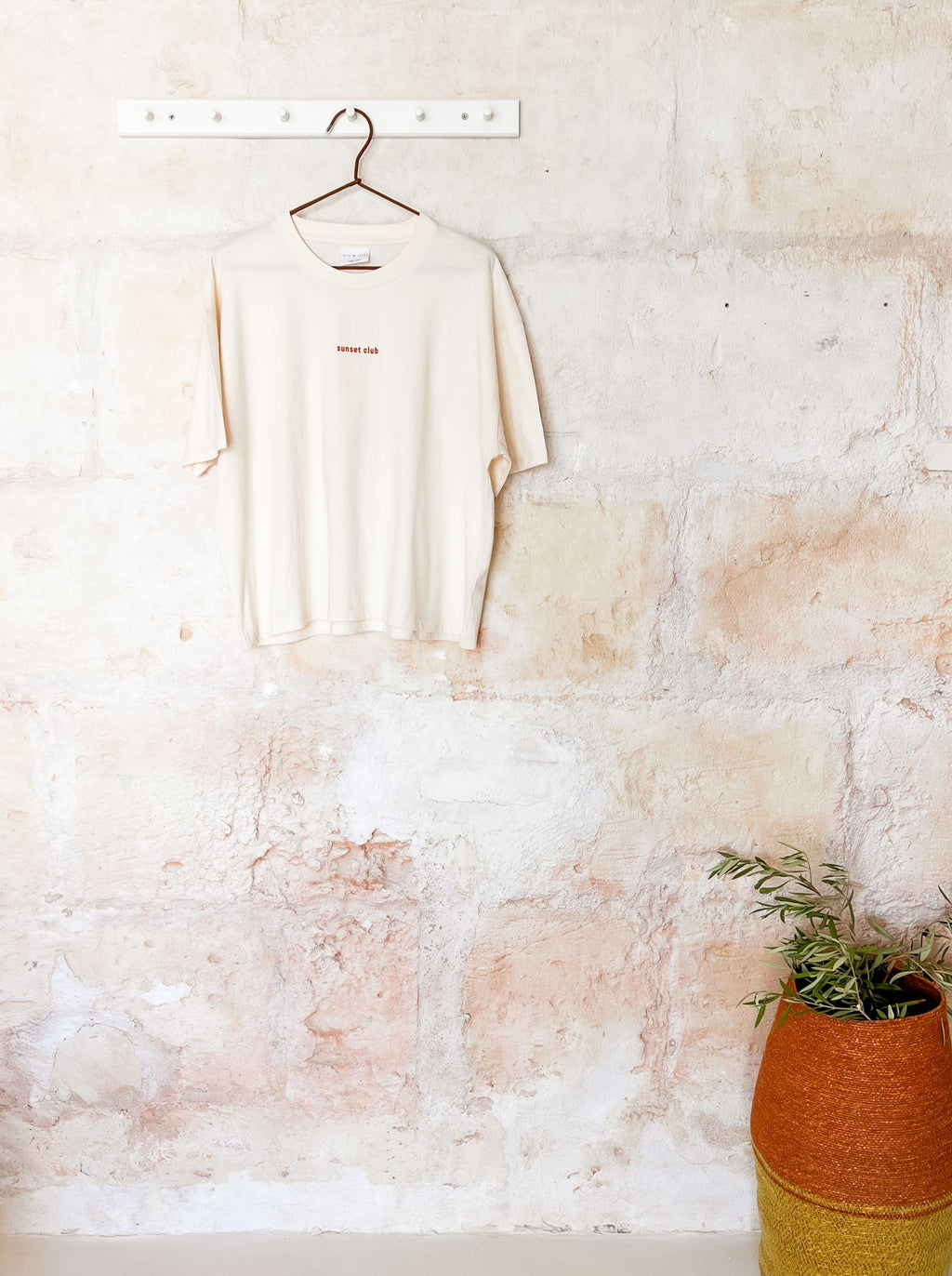 off white SUNSET CLUB loose fit