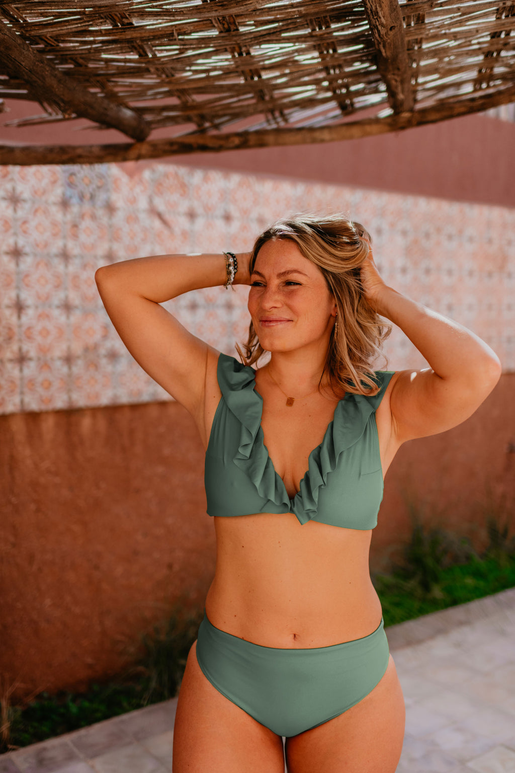 LEOPARD GREEN bikini bottom