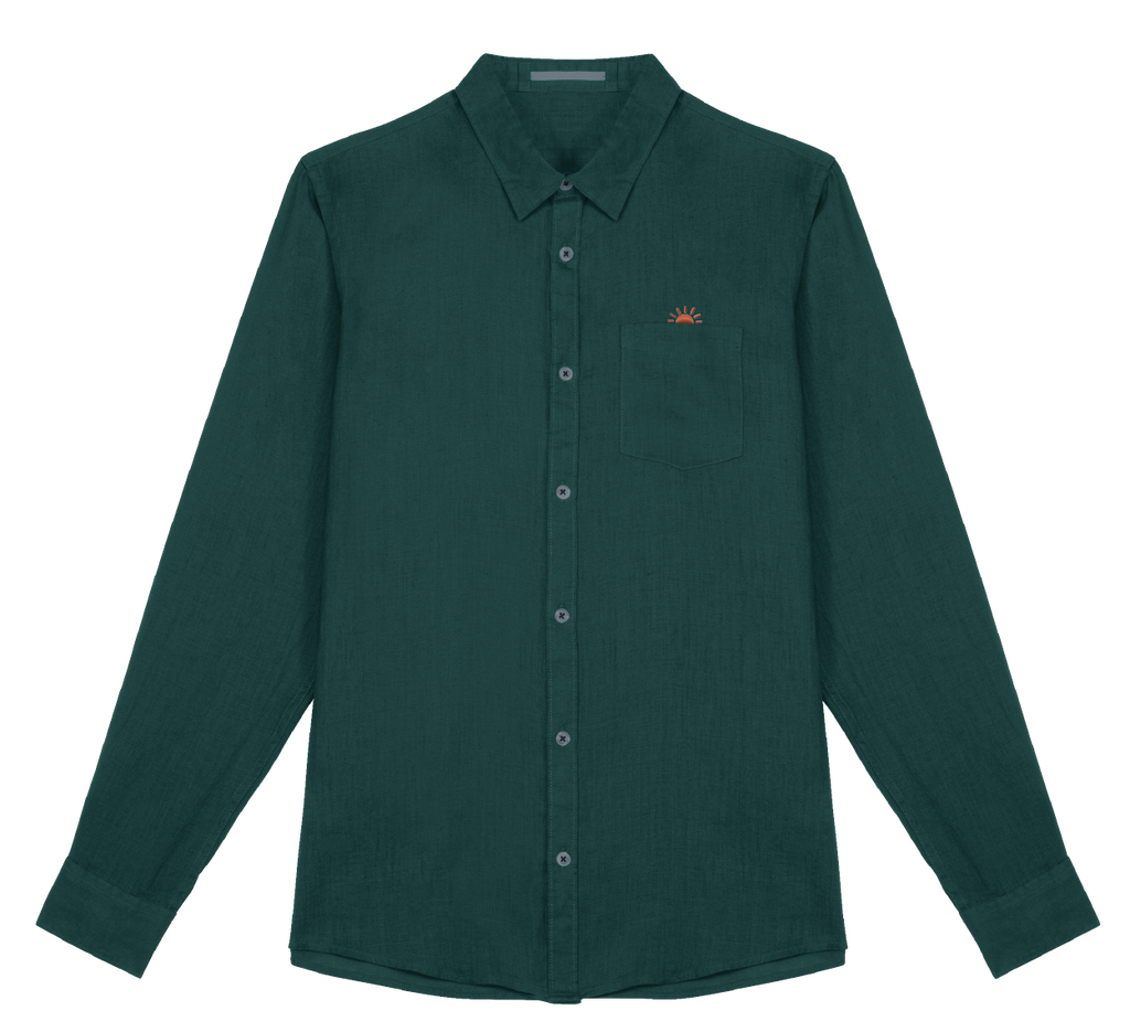 deep green SUNRISE shirt