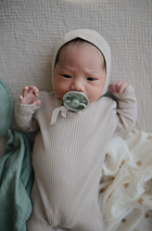 cream & sage MOON PACIFIER
