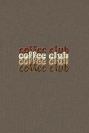 brown COFFEE CLUB sweatshirt men
