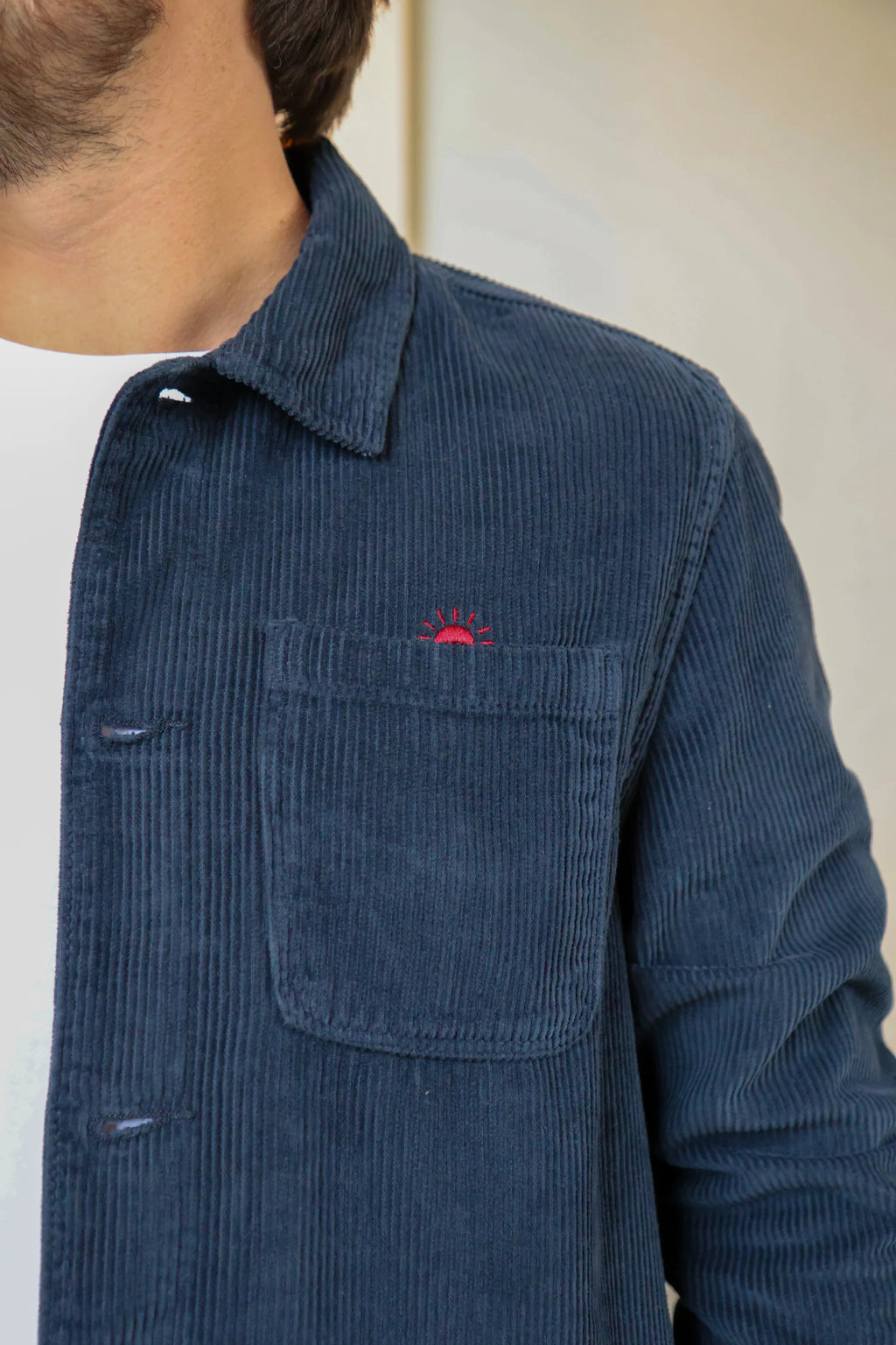 deep blue SUNRISE corduroy shirt