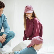 Burgundy magic mama vibes sweatshirt with embroidered text for moms