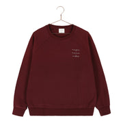 Burgundy magic mama vibes sweatshirt with embroidered text for moms