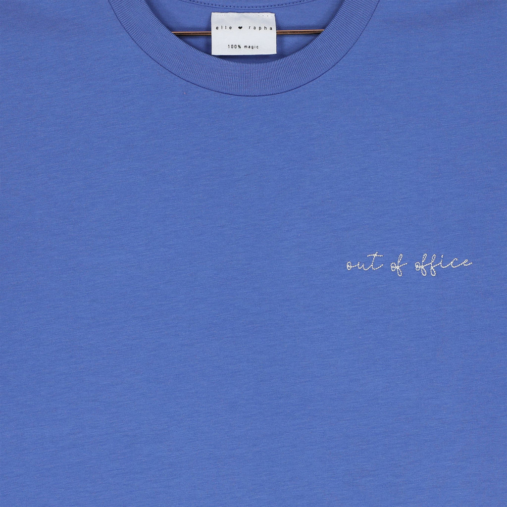 little OUT OF OFFICE t-shirt blue