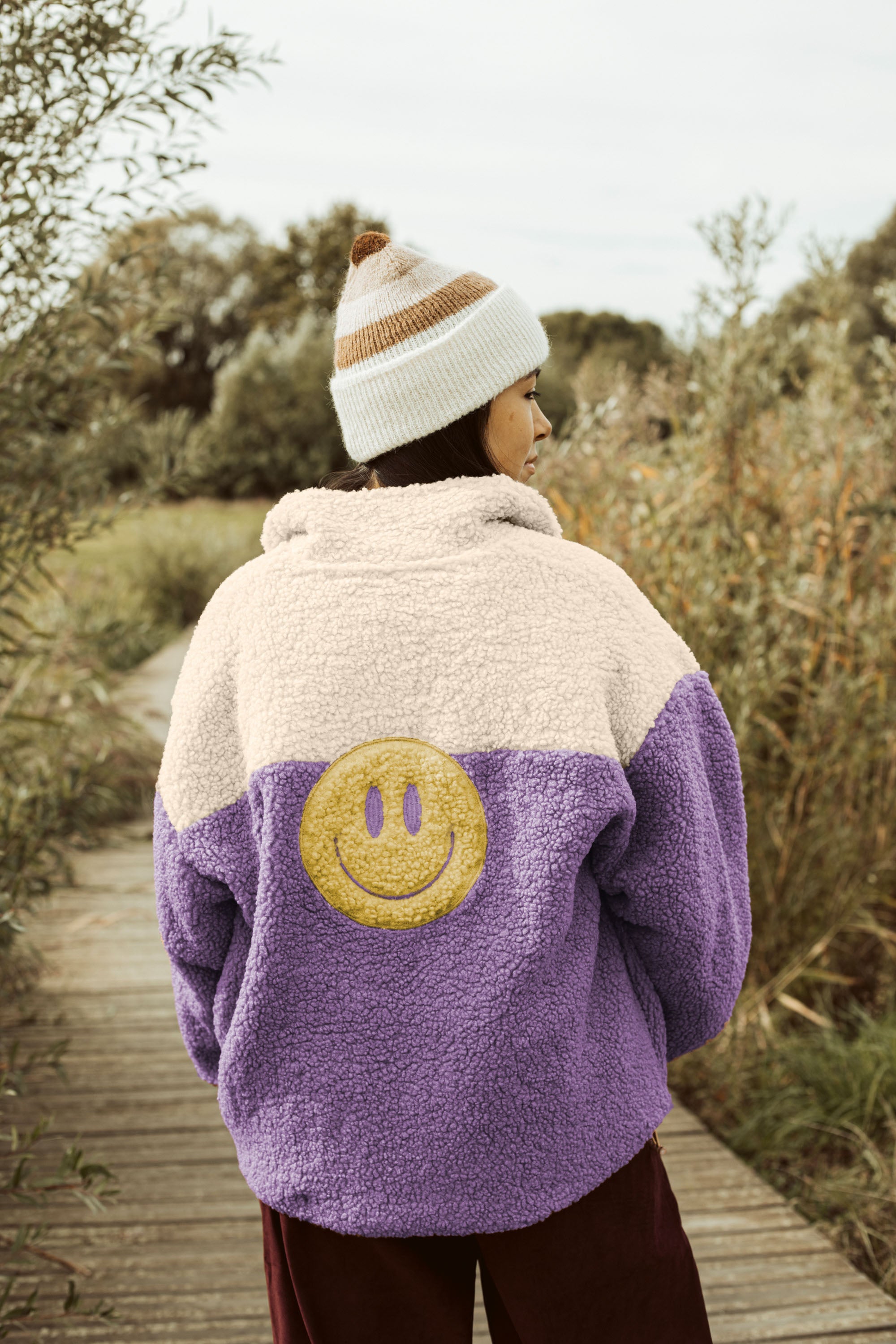 women teddy SMILEY JACKET - happy lilac | ella and rapha – antwerp