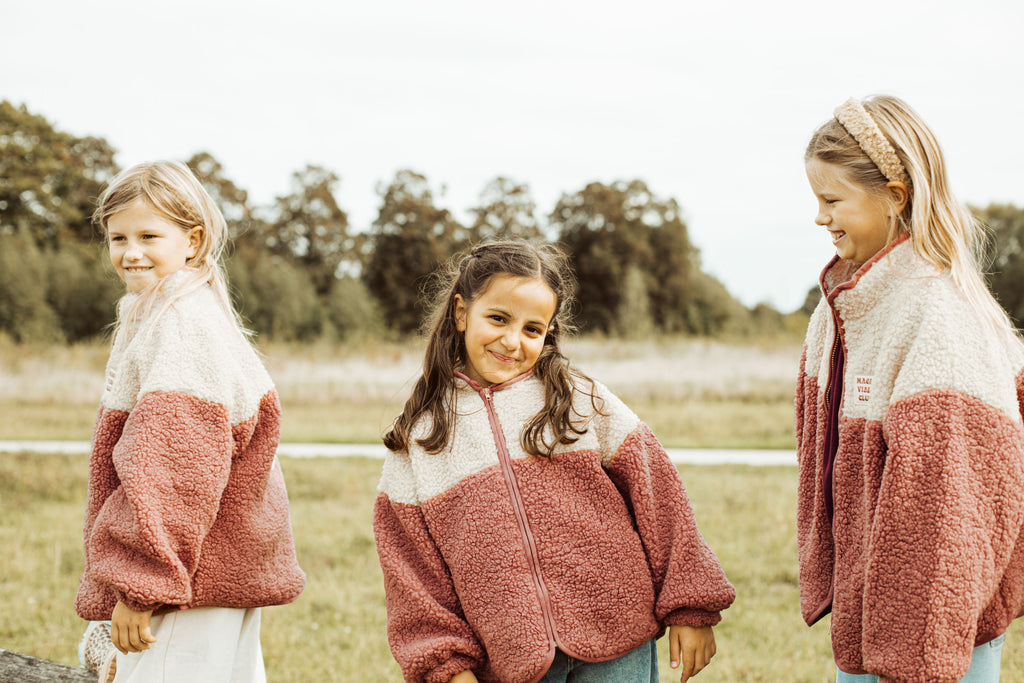 little teddy SMILEY JACKET soft rose