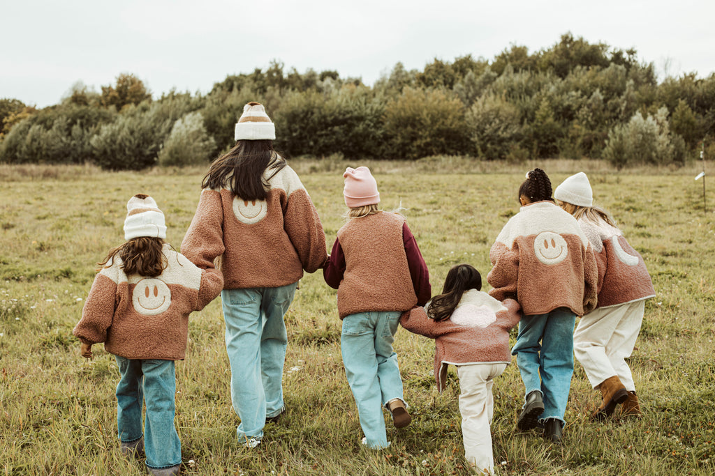 women teddy SMILEY JACKET soft rose