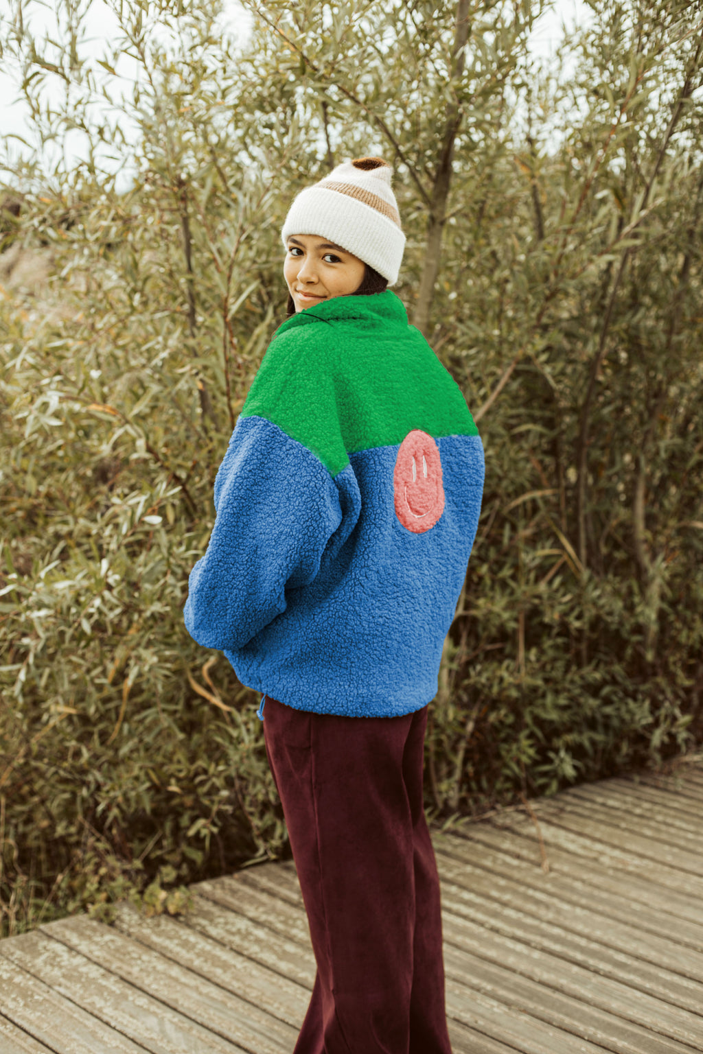 women teddy SMILEY JACKET the funky one