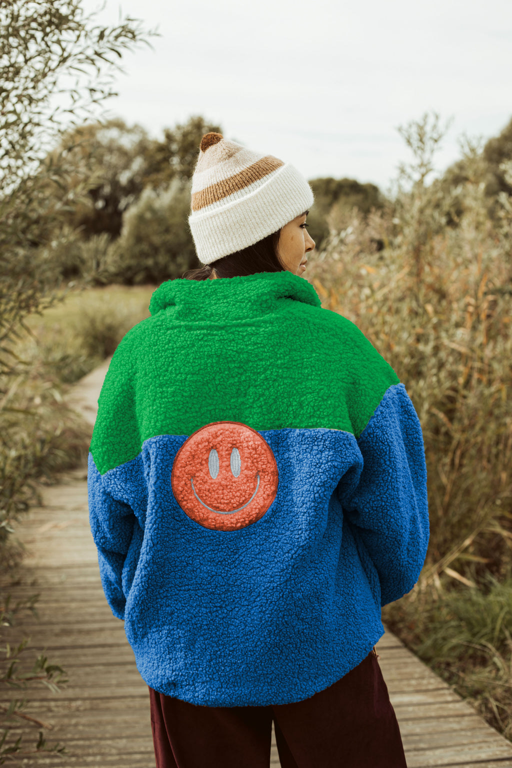 women teddy SMILEY JACKET the funky one