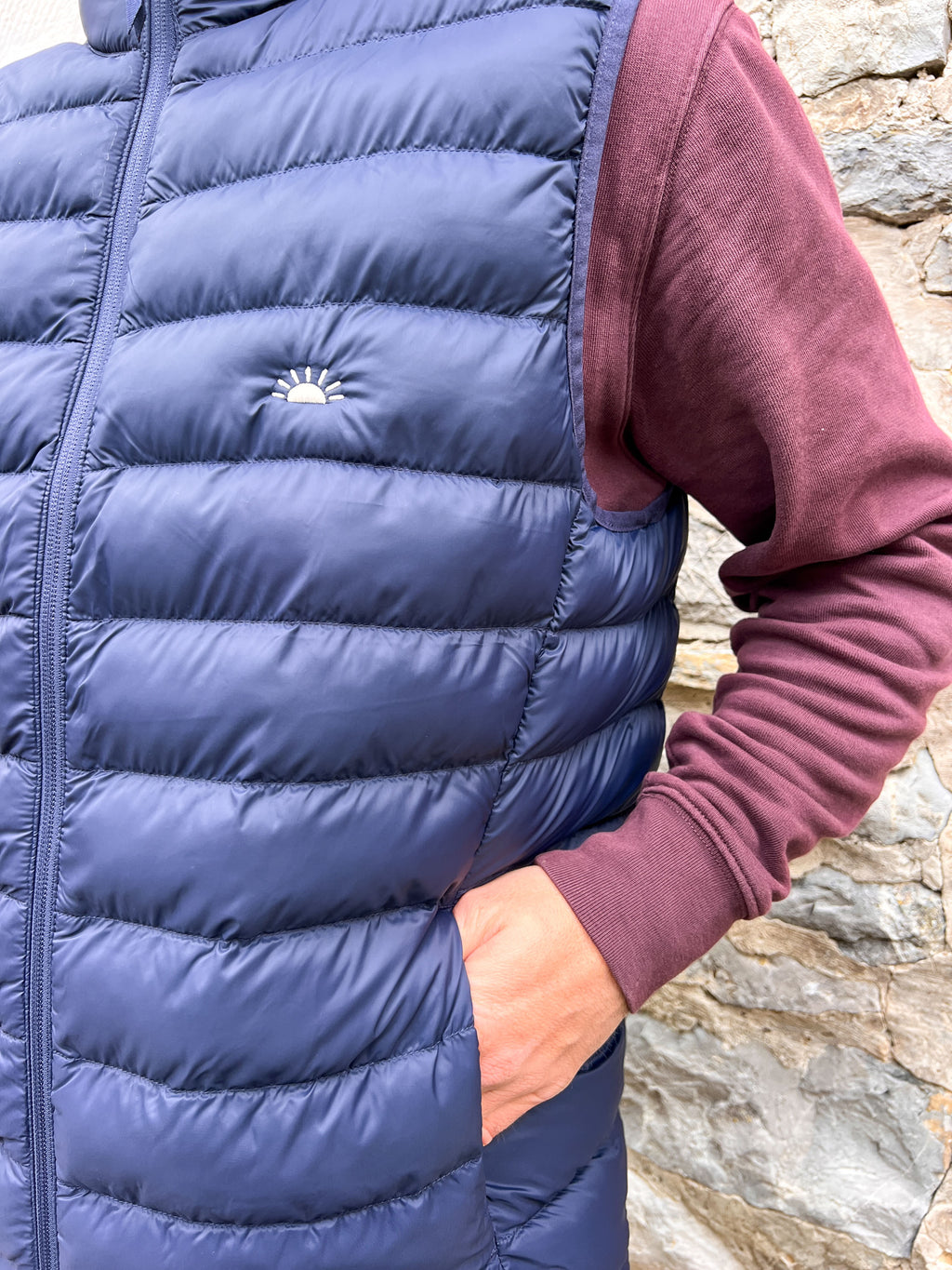 men BODYWARMER navy