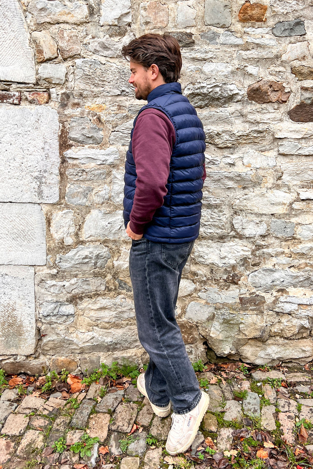 men BODYWARMER navy