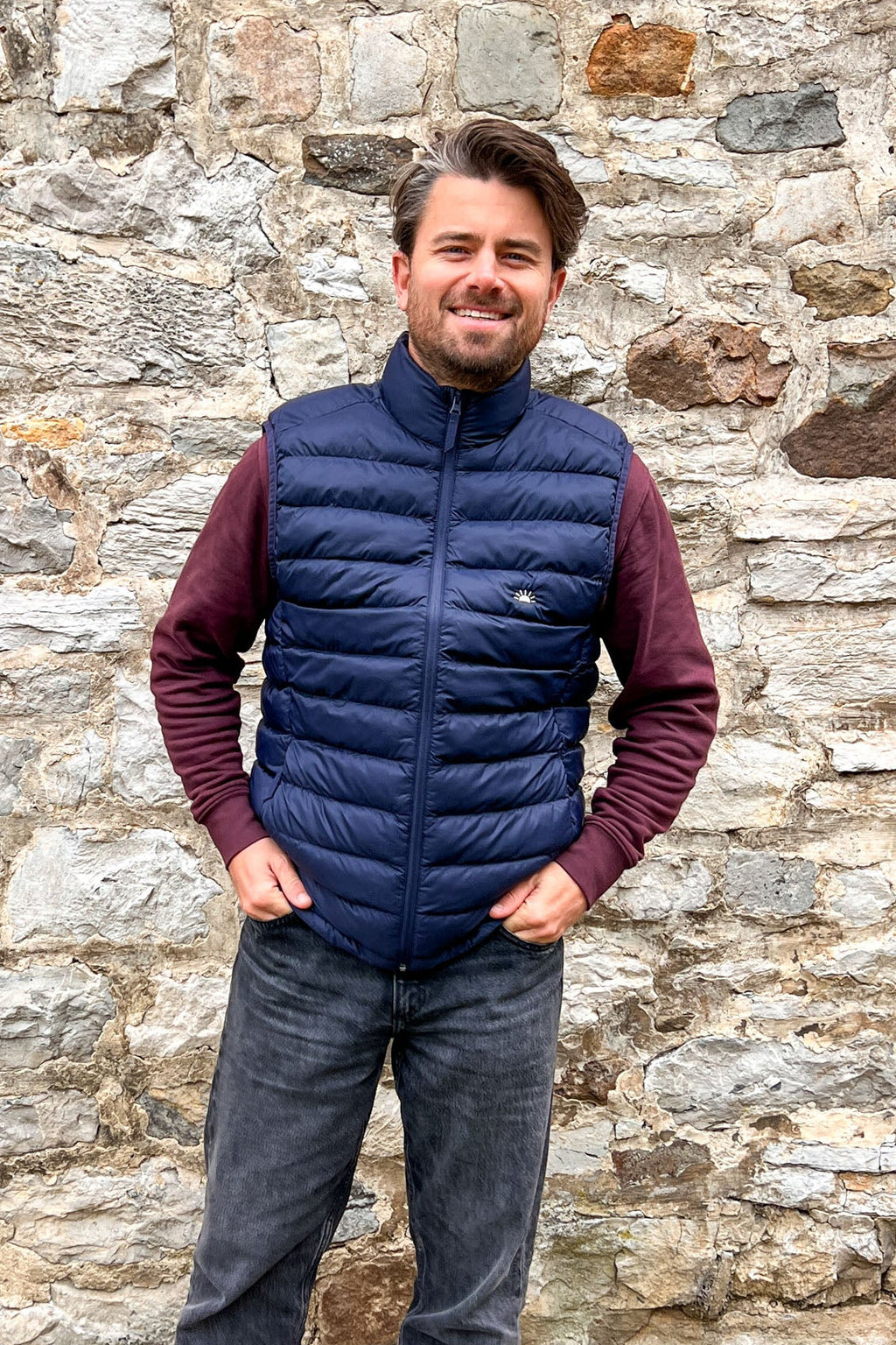 men BODYWARMER navy