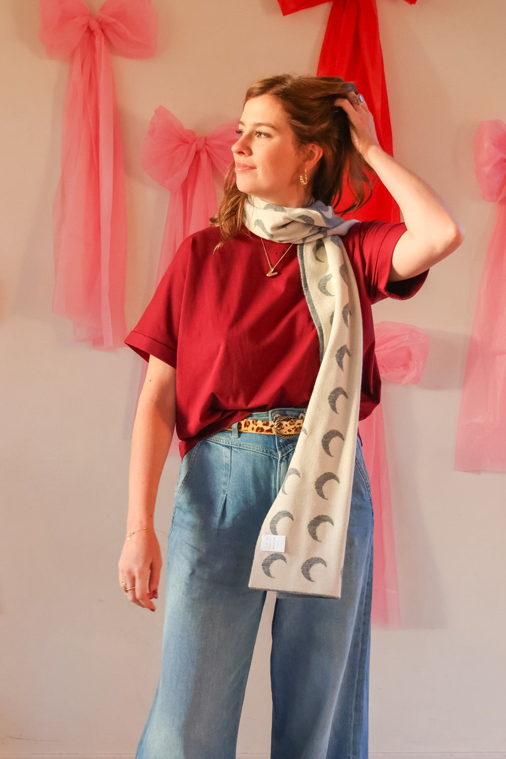 grey MOON scarf
