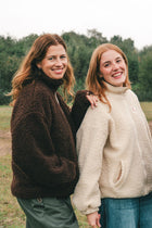 women teddy JACKET brown