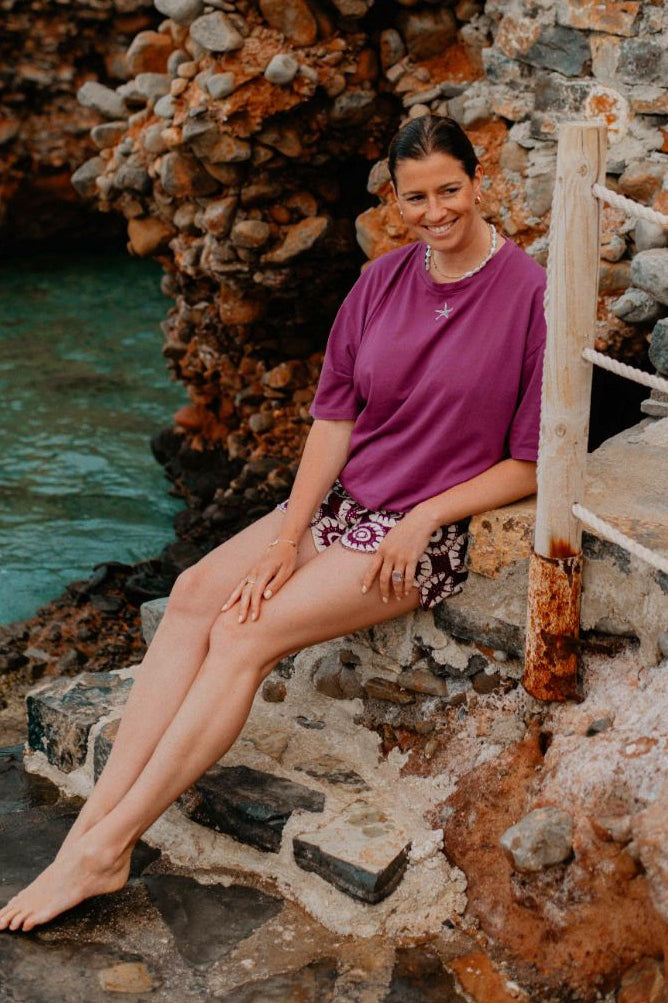 purple STARFISH t-shirt loose fit