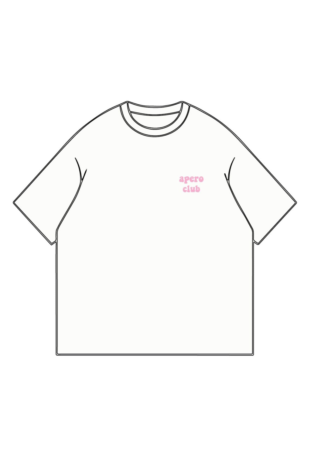 white APERO CLUB loose fit