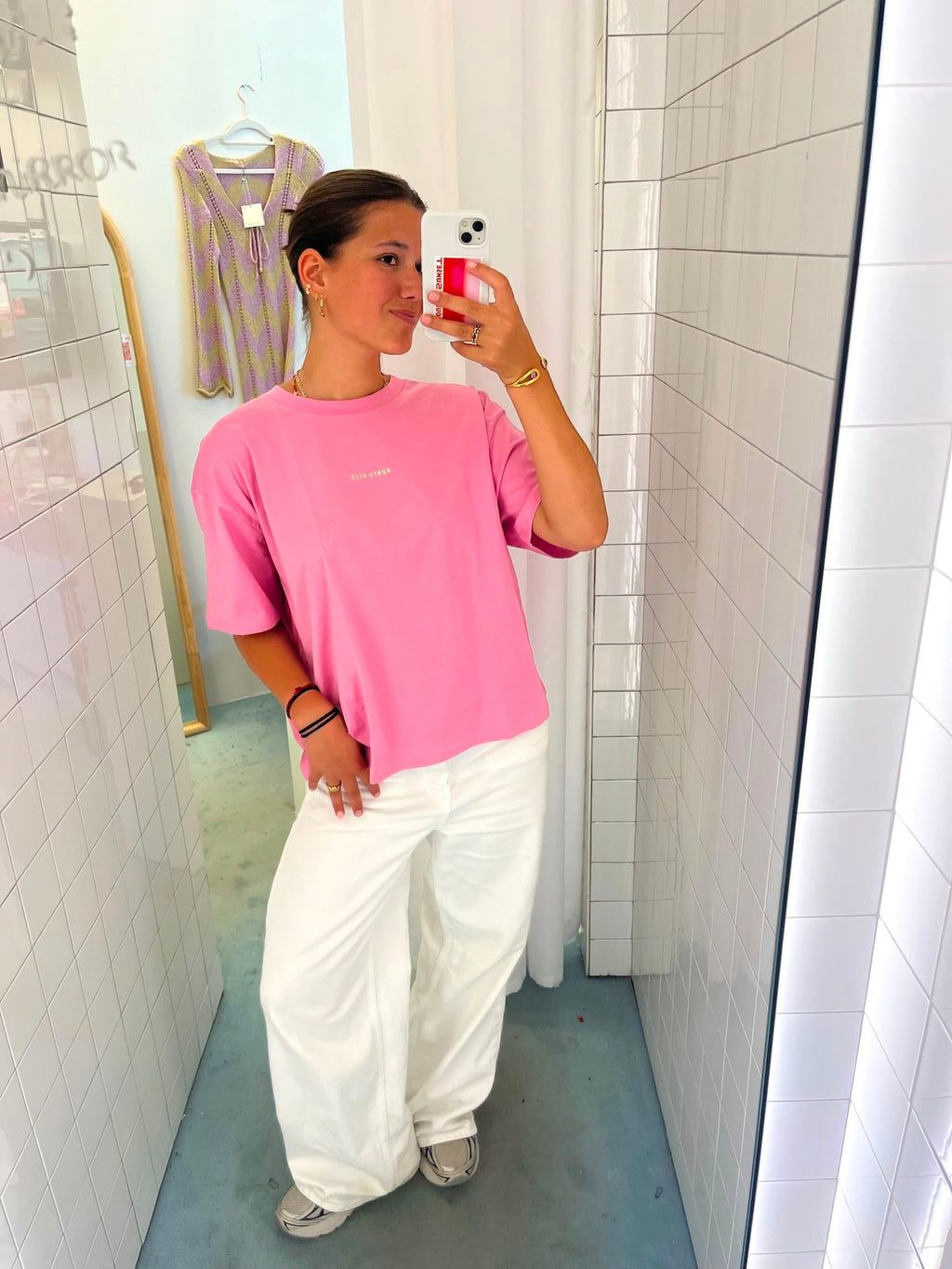 pink APERO CLUB loose fit t-shirt