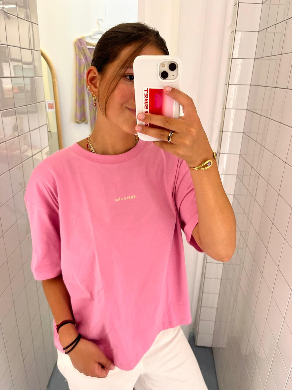 pink APERO CLUB loose fit t-shirt