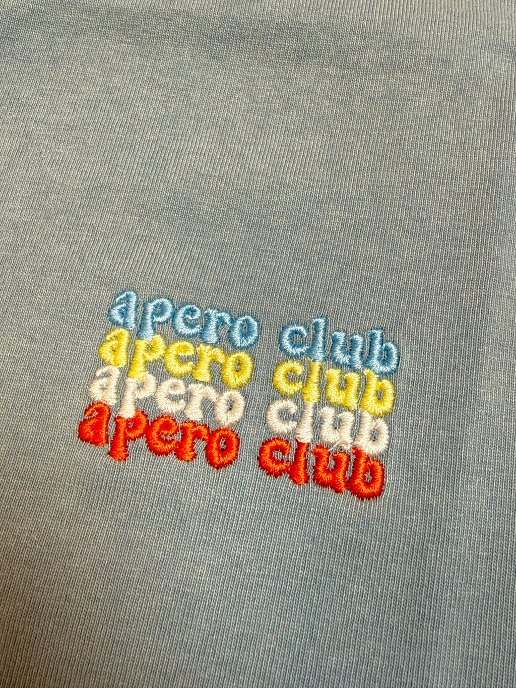men APERO CLUB washed blue t-shirt (loose fit)