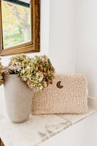beige MOON teddy laptop sleeve