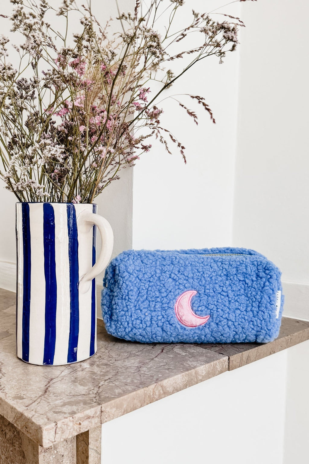 teddy pouch MOON blue