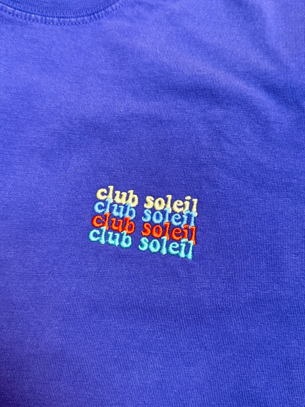 men CLUB SOLEIL washed purple t-shirt (loose fit)