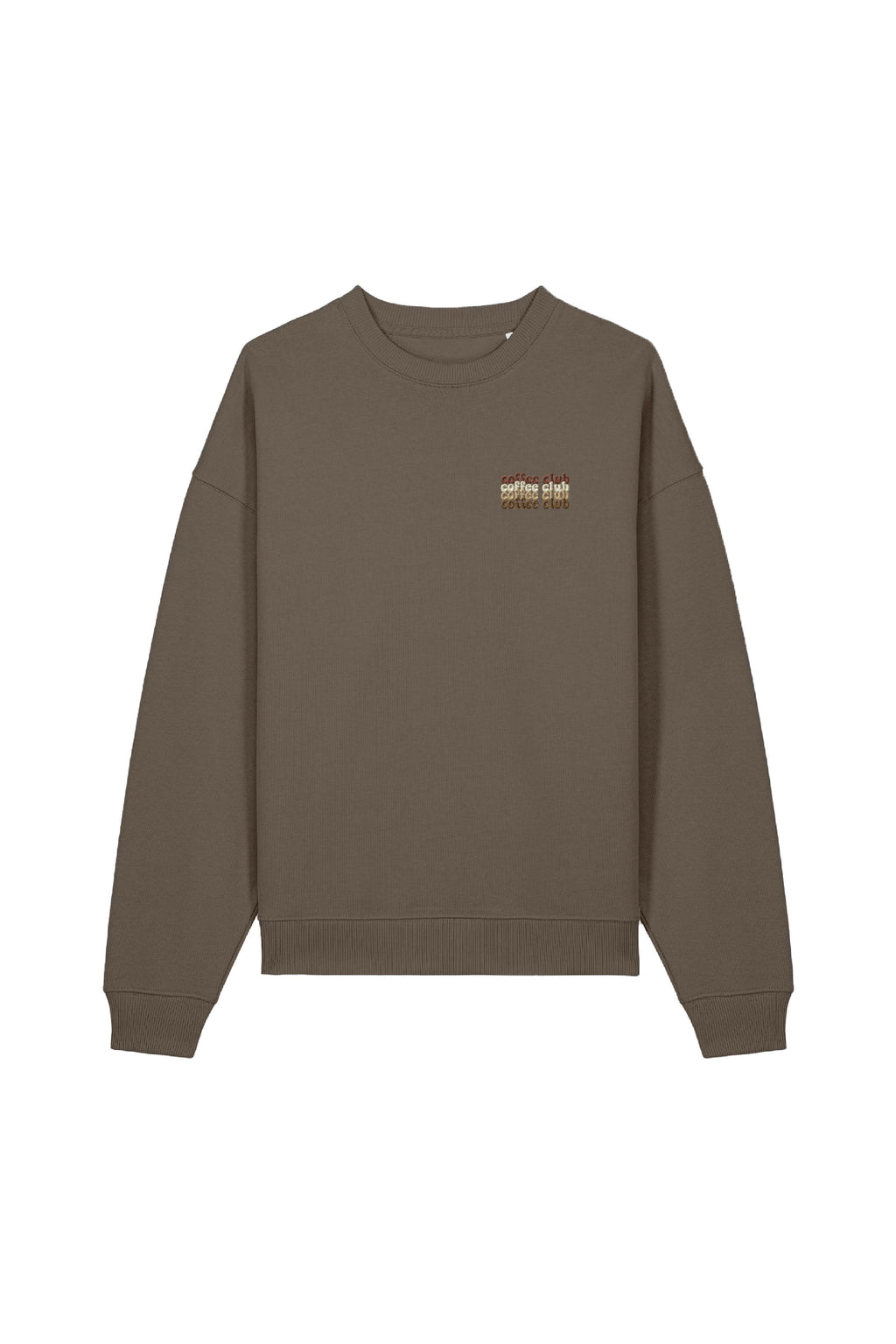 brown COFFEE CLUB sweatshirt men