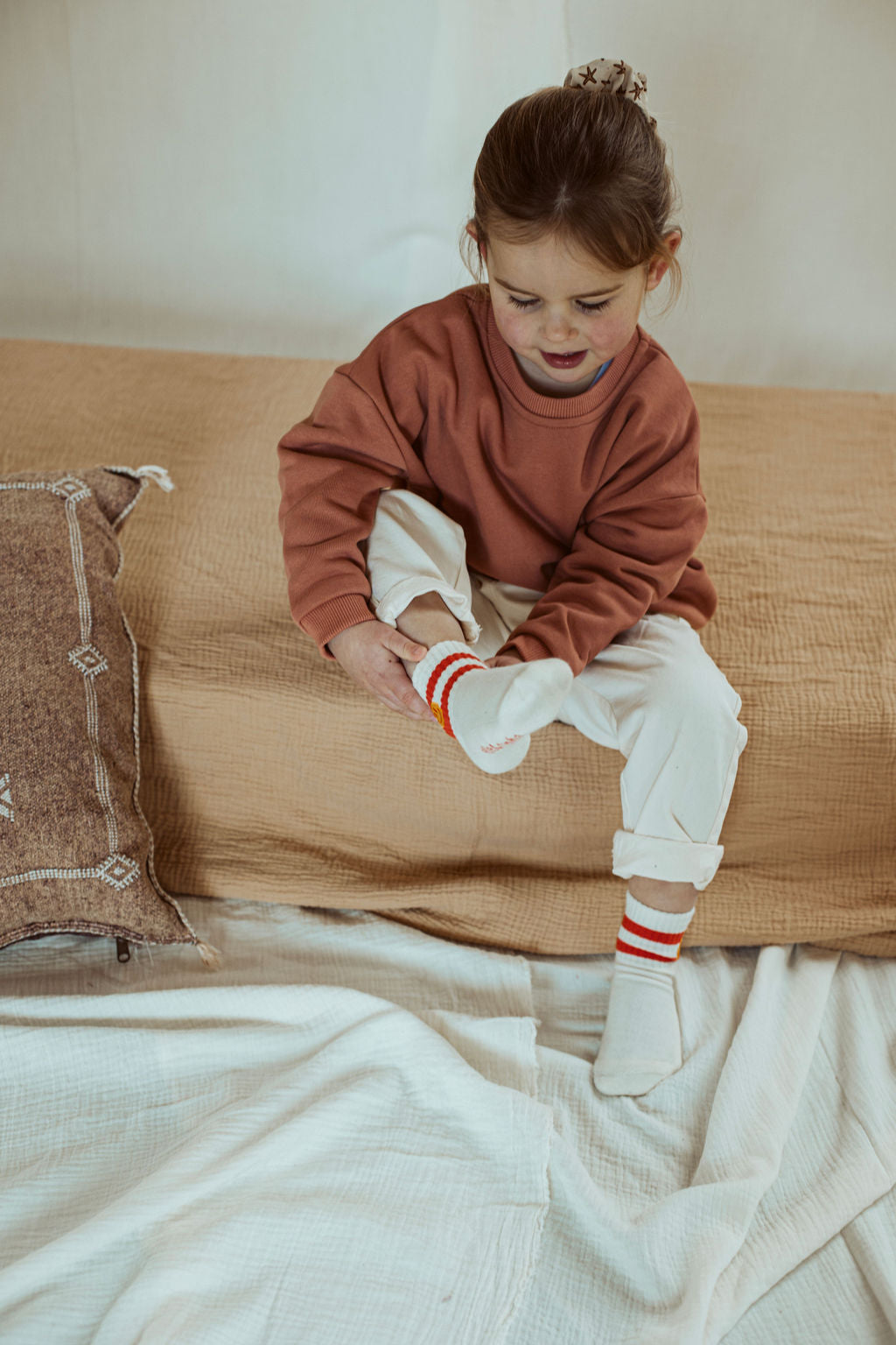 SMILEY kids socks coral