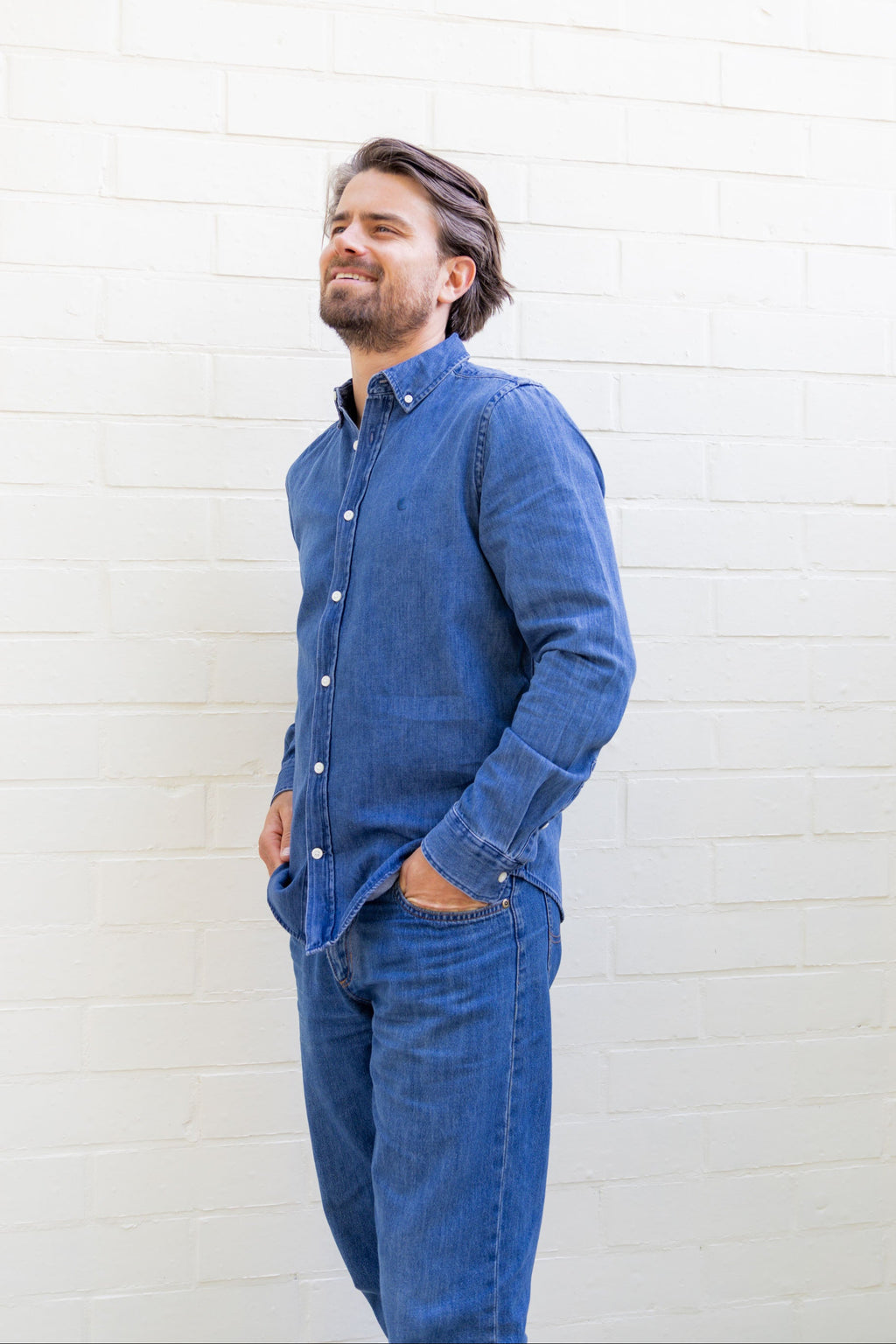 denim MOON shirt