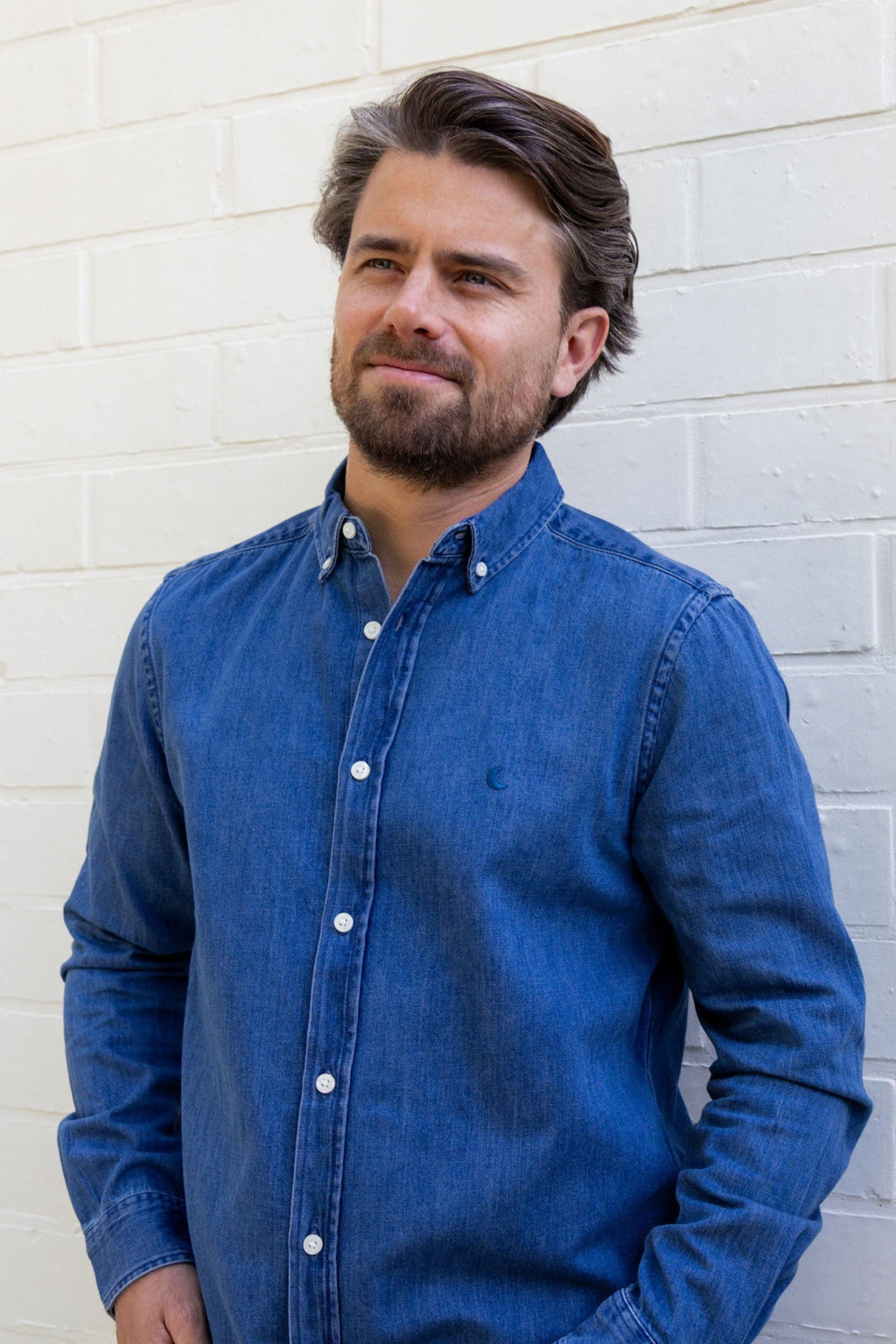 denim MOON shirt