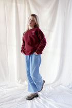 burgundy SIS loose fit