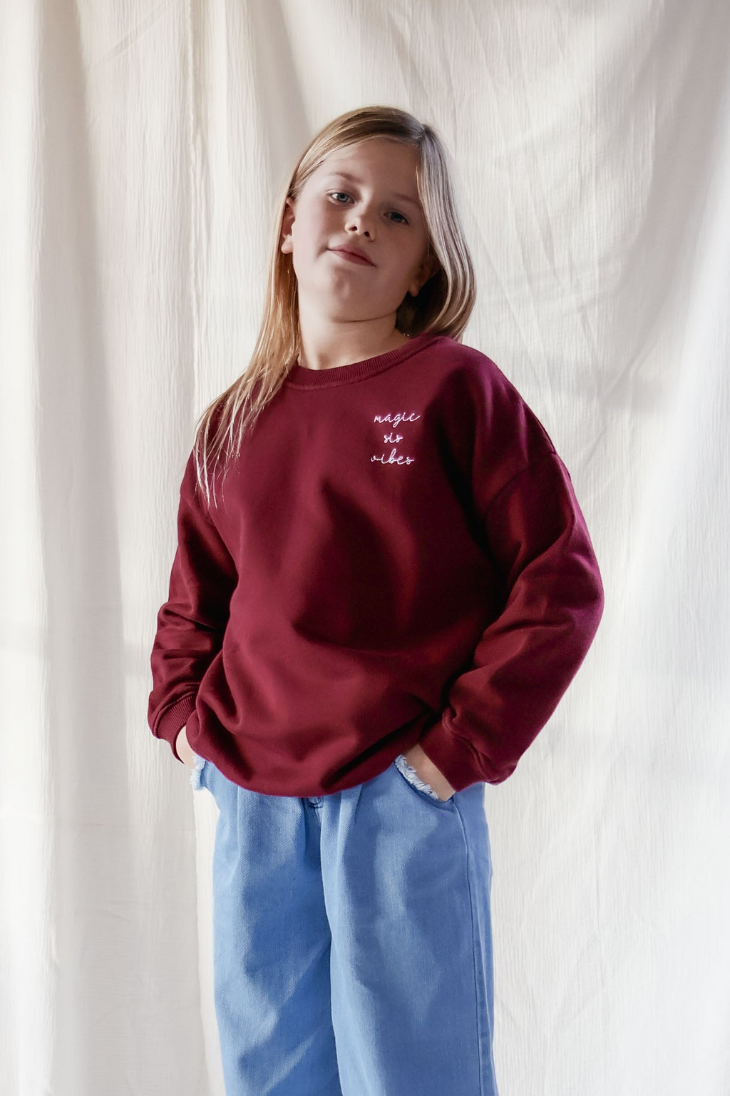 burgundy SIS loose fit