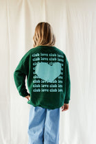 little deep green CLUB LOVE loose fit sweatshirt