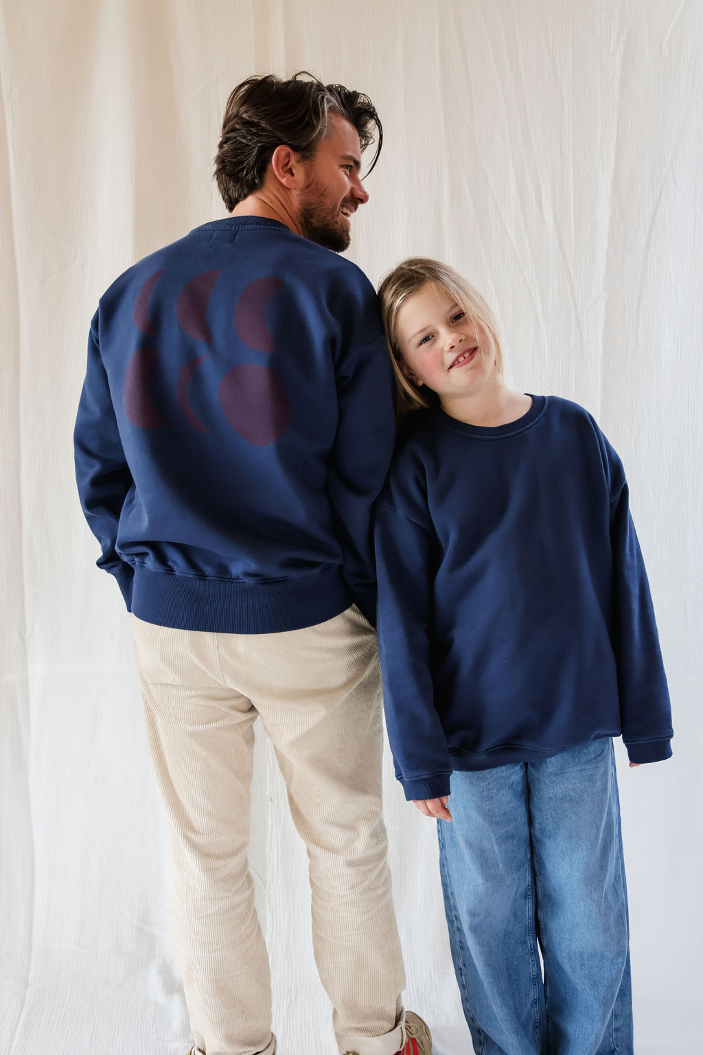 ink blue TO THE MOON sweatshirt men