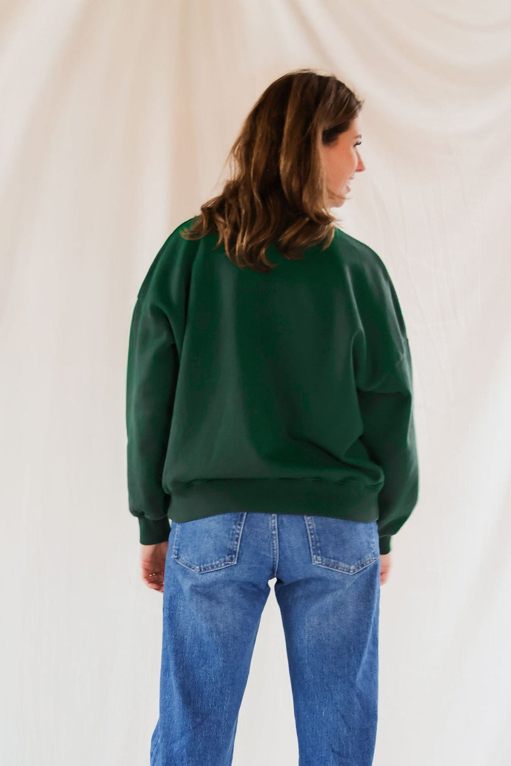 deep green CHASING DREAMS loose fit sweatshirt