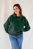deep green CHASING DREAMS loose fit sweatshirt