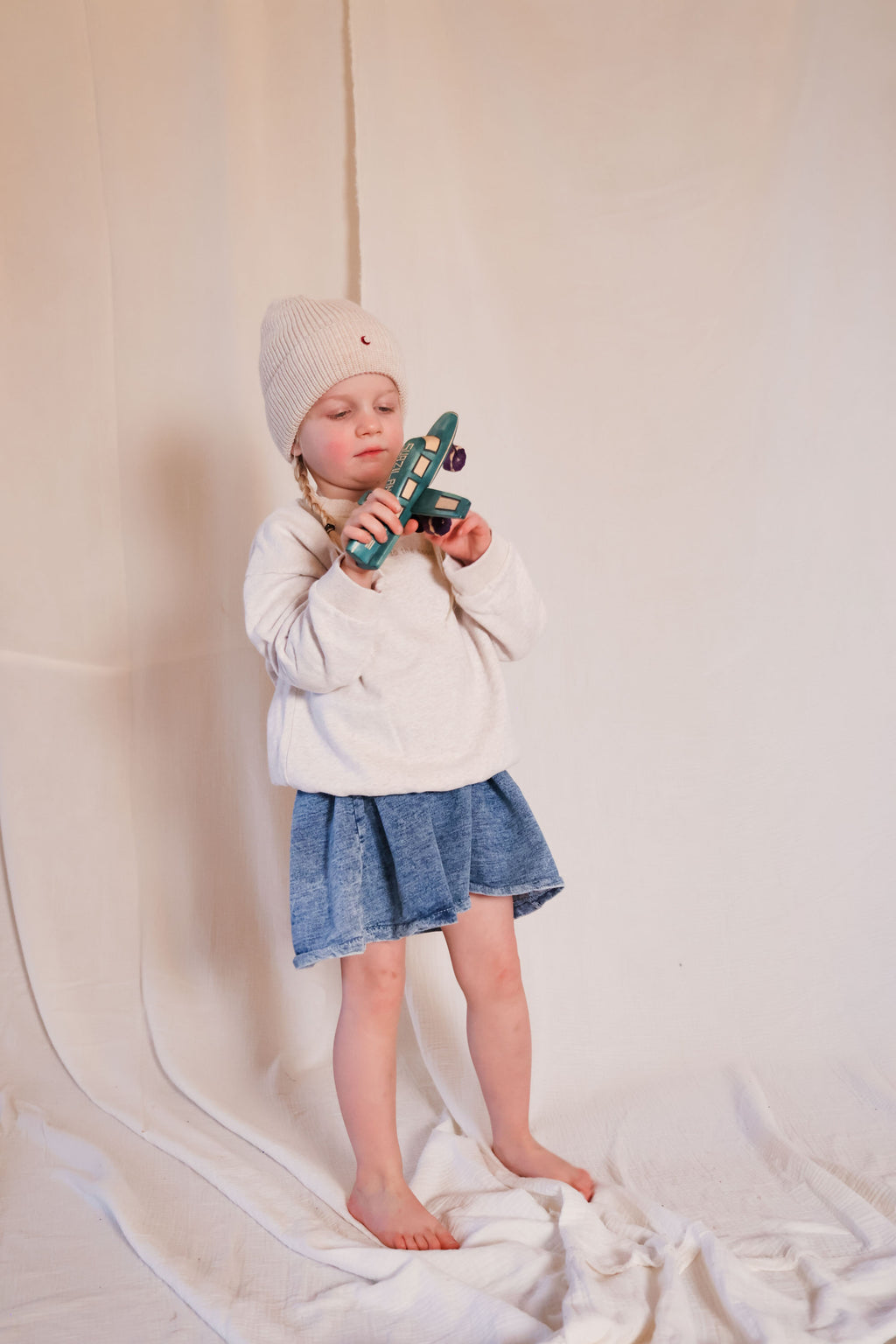 beige moon BEANIE wool KIDS
