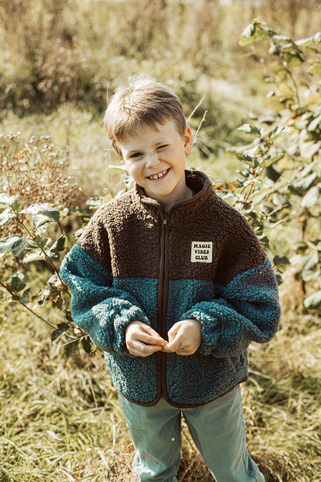 little teddy SMILEY JACKET blue