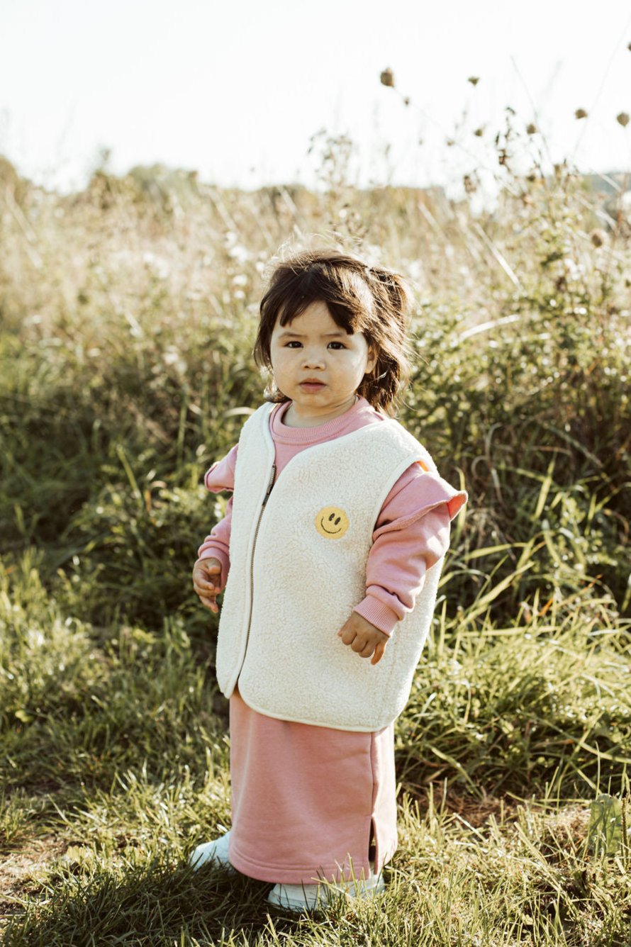 little teddy SMILEY VEST ecru