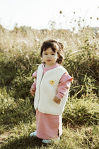 little teddy SMILEY VEST ecru