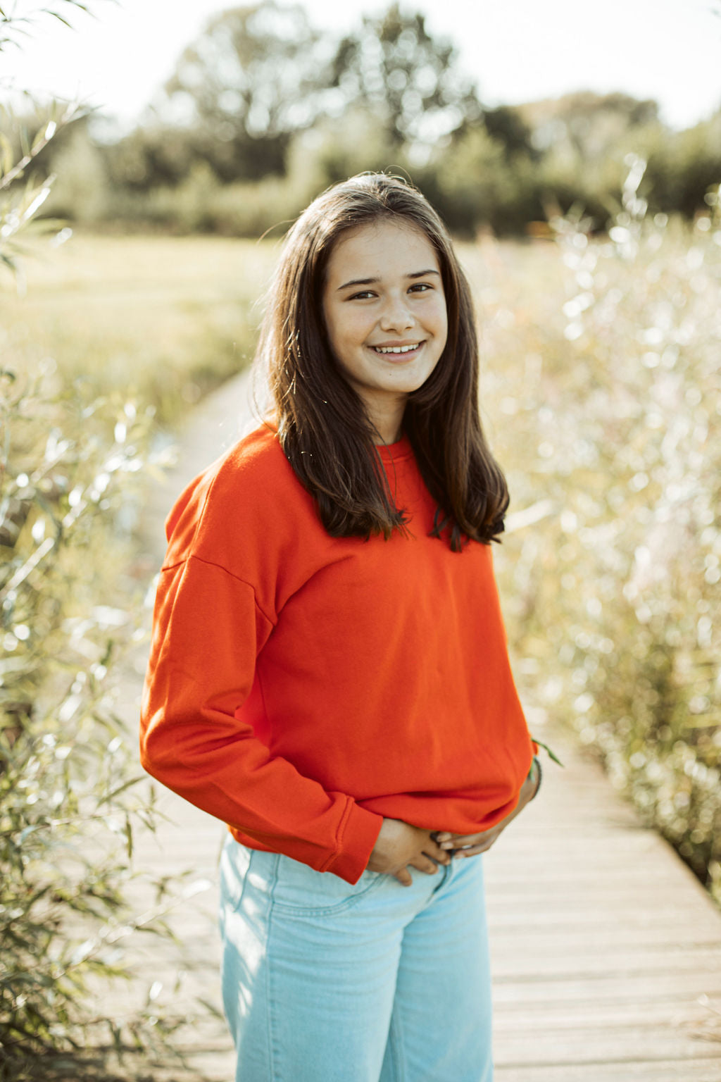 little fiery red NO RISK NO MAGIC loose fit